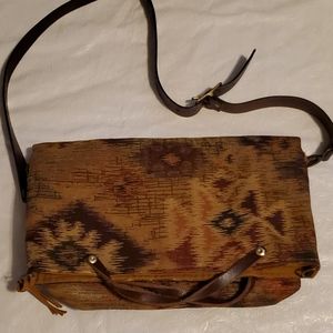 Monday Morning Studio Brown Fold Over Handbag